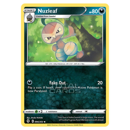 Pokemon - Sword & Shield - Evolving Skies - Nuzleaf - 096/203