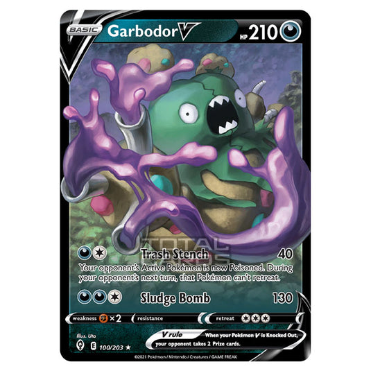 Pokemon - Sword & Shield - Evolving Skies - Garbodor V - 100/203