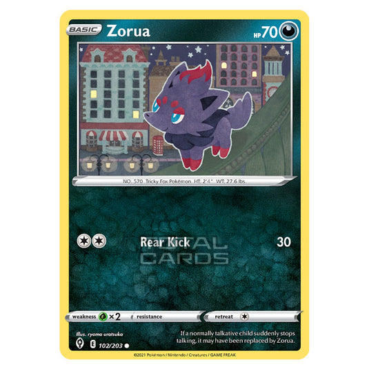 Pokemon - Sword & Shield - Evolving Skies - Zorua - 102/203