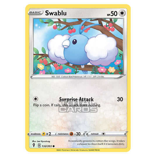 Pokemon - Sword & Shield - Evolving Skies - Swablu - 132/203