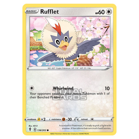 Pokemon - Sword & Shield - Evolving Skies - Rufflet - 136/203