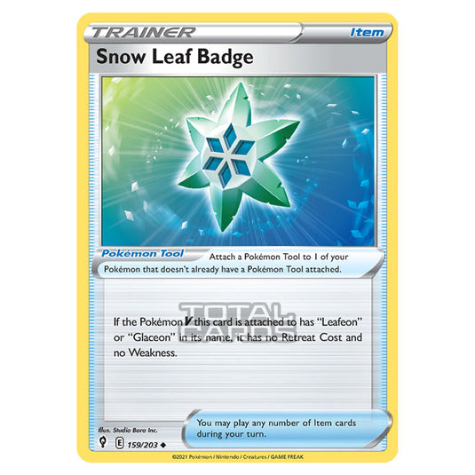 Pokemon - Sword & Shield - Evolving Skies - Snow Leaf Badge - 159/203