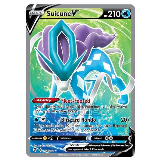 Pokemon - Sword & Shield - Evolving Skies - Suicune V - 173/203