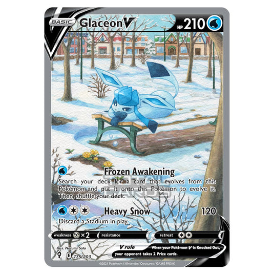 Pokemon - Sword & Shield - Evolving Skies - Glaceon V - 175/203