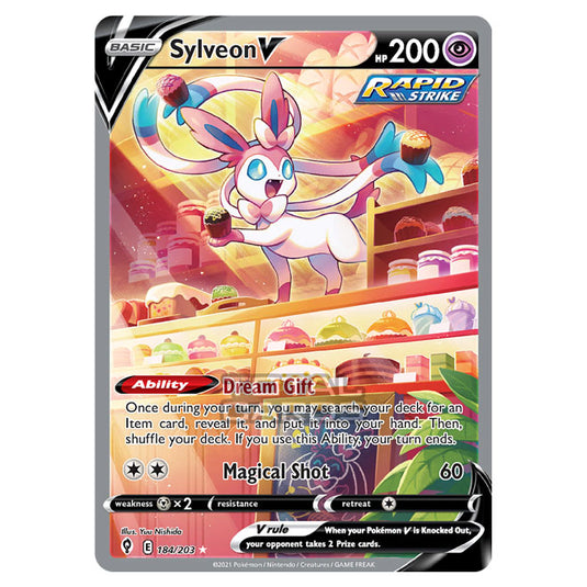 Pokemon - Sword & Shield - Evolving Skies - Sylveon V - 184/203