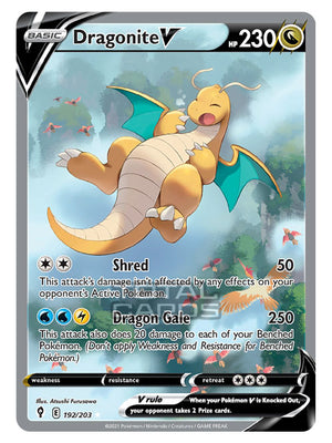 Pokemon - Sword & Shield - Evolving Skies - Dragonite V - 192/203