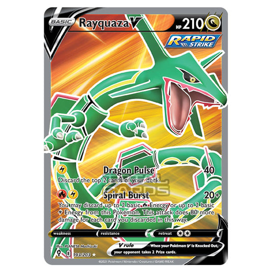 Pokemon - Sword & Shield - Evolving Skies - Rayquaza V - 193/203