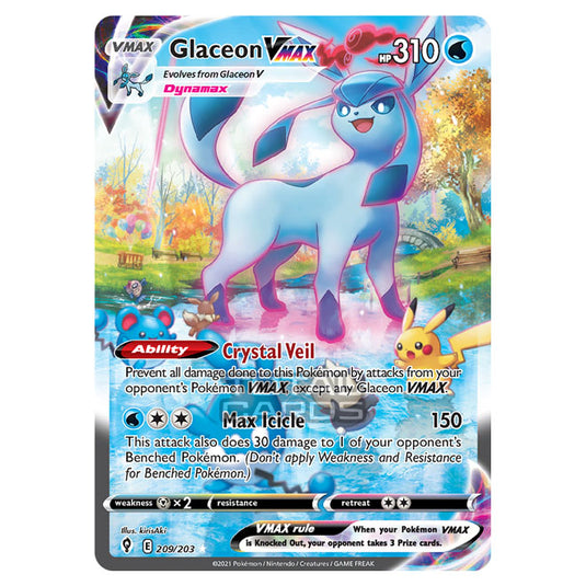 Pokemon - Sword & Shield - Evolving Skies - Glaceon VMAX - 209/203