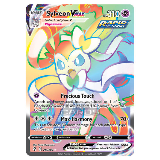 Pokemon - Sword & Shield - Evolving Skies - Sylveon VMAX - 211/203