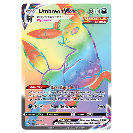 Pokemon - Sword & Shield - Evolving Skies - Umbreon VMAX - 214/203