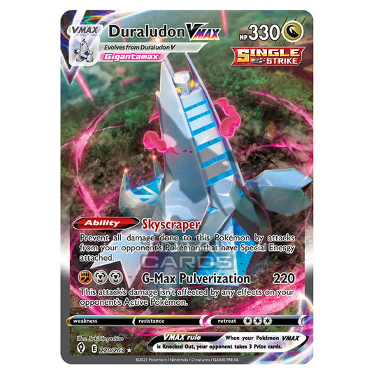 Pokemon - Sword & Shield - Evolving Skies - Duraludon VMAX - 220/203 Pokemon - Sword & Shield - Evolving Skies - Duraludon VMAX - 220/203