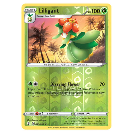 Pokemon - Sword & Shield - Evolving Skies - Lilligant - 010/203 - (Reverse Holo)