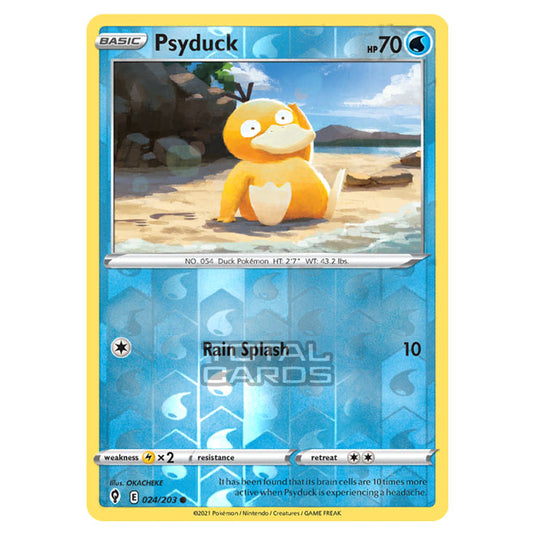 Pokemon - Sword & Shield - Evolving Skies - Psyduck - 024/203 - (Reverse Holo)