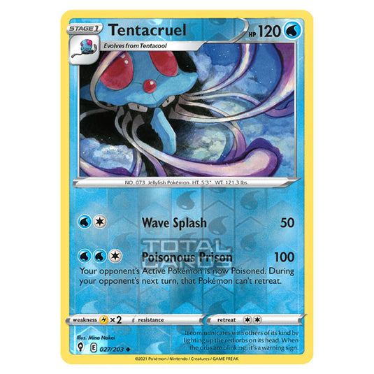 Pokemon - Sword & Shield - Evolving Skies - Tentacruel - 027/203 - (Reverse Holo)