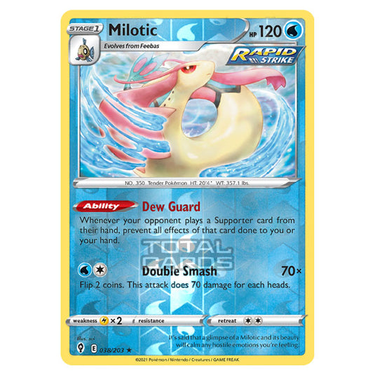 Pokemon - Sword & Shield - Evolving Skies - Milotic - 038/203 - (Reverse Holo)