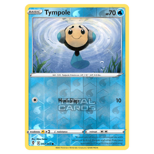 Pokemon - Sword & Shield - Evolving Skies - Tympole - 042/203 - (Reverse Holo)