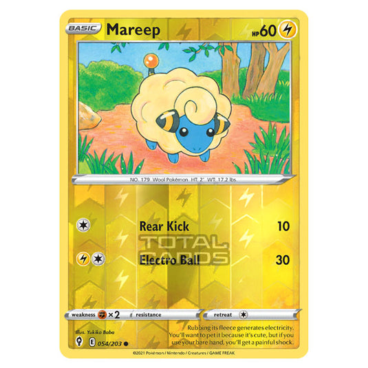 Pokemon - Sword & Shield - Evolving Skies - Mareep - 054/203 - (Reverse Holo)