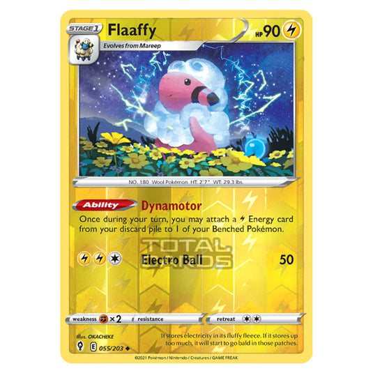 Pokemon - Sword & Shield - Evolving Skies - Flaaffy - 055/203 - (Reverse Holo)