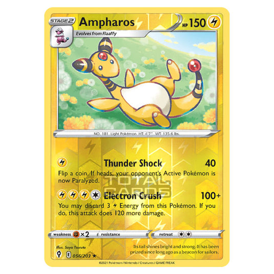 Pokemon - Sword & Shield - Evolving Skies - Ampharos - 056/203 - (Reverse Holo)