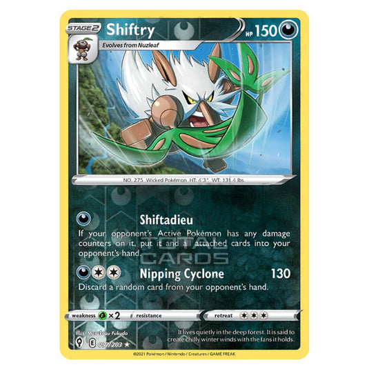 Pokemon - Sword & Shield - Evolving Skies - Shiftry - 097/203 - (Reverse Holo)