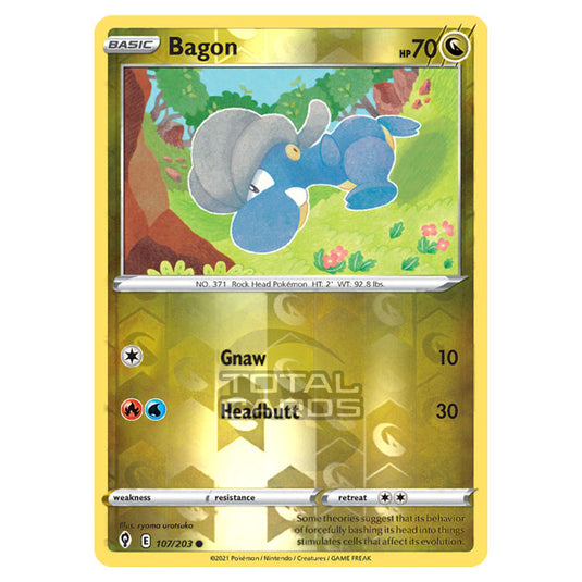 Pokemon - Sword & Shield - Evolving Skies - Bagon - 107/203 - (Reverse Holo)