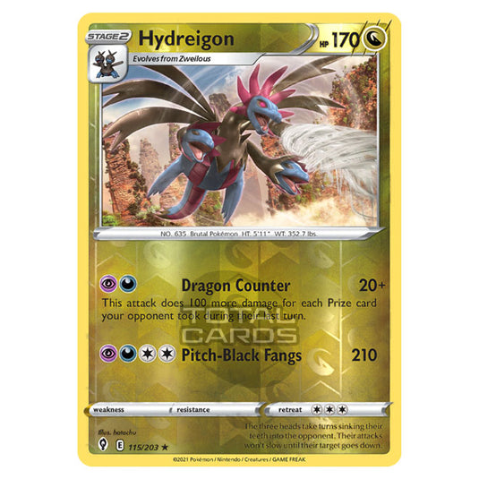 holographic hydreigon card Ex - 169/086 - White Flare - Perfect Gift for Kids or Poke Fans-not Real Just for Show-proxy NOT Replica-might NOT Be Perfect Stage 2 Hydreigon 2025 010/015 Dragon Discovery