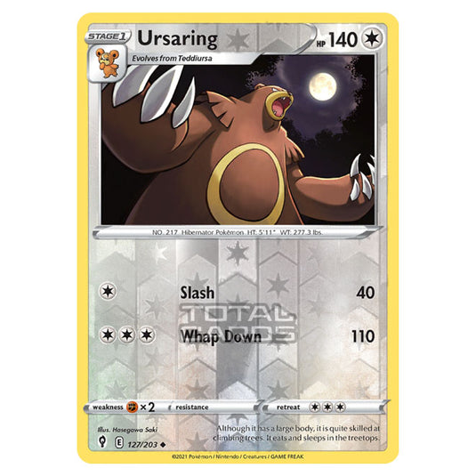 Pokemon - Sword & Shield - Evolving Skies - Ursaring - 127/203 - (Reverse Holo)