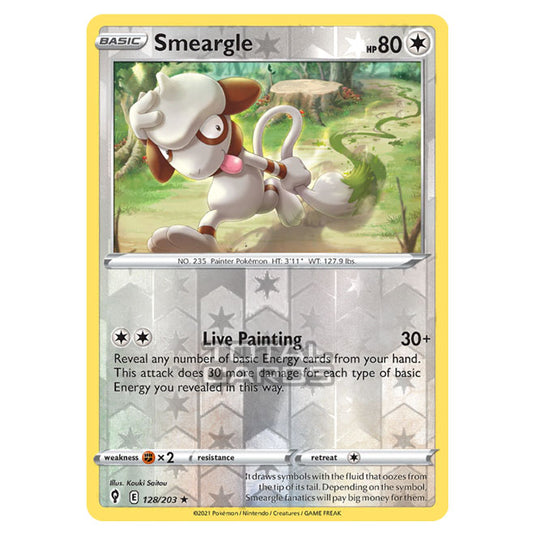 Pokemon - Sword & Shield - Evolving Skies - Smeargle - 128/203 - (Reverse Holo)