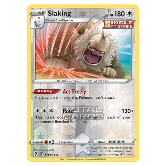 Pokemon - Sword & Shield - Evolving Skies - Slaking - 131/203 - (Reverse Holo)