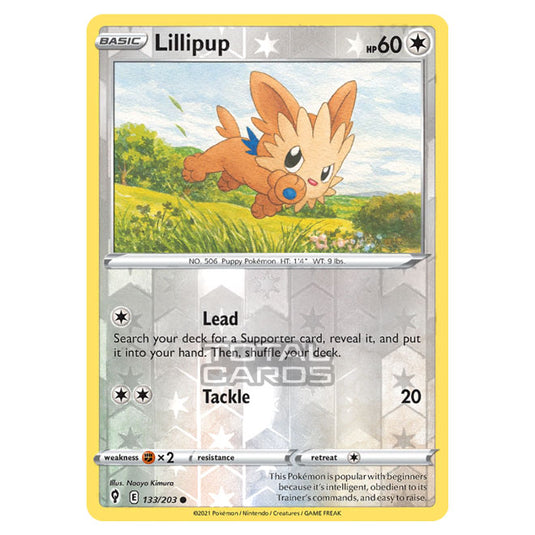 Pokemon - Sword & Shield - Evolving Skies - Lillipup - 133/203 - (Reverse Holo)