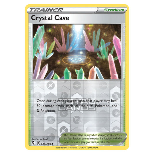 Pokemon - Sword & Shield - Evolving Skies - Crystal Cave - 144/203 - (Reverse Holo)