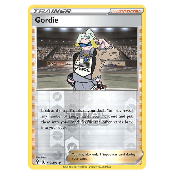 Pokemon - Sword & Shield - Evolving Skies - Gordie - 149/203 - (Revers Pokemon - Sword & Shield - Evolving Skies - Gordie - 149/203 - (Revers