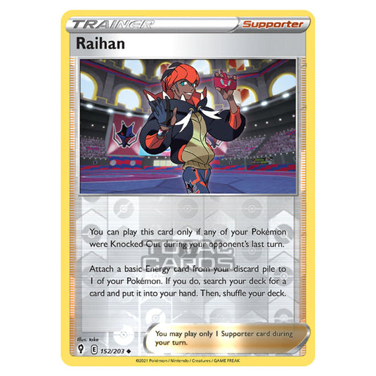 Pokemon - Sword & Shield - Evolving Skies - Raihan - 152/203 - (Reverse Holo)