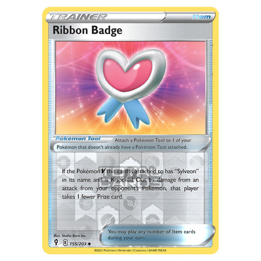 Pokemon - Sword & Shield - Evolving Skies - Ribbon Badge - 155/203 - (Reverse Holo)