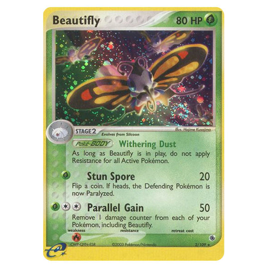 Beautifly 2 card from the Pokemon set Ruby & Sapphire