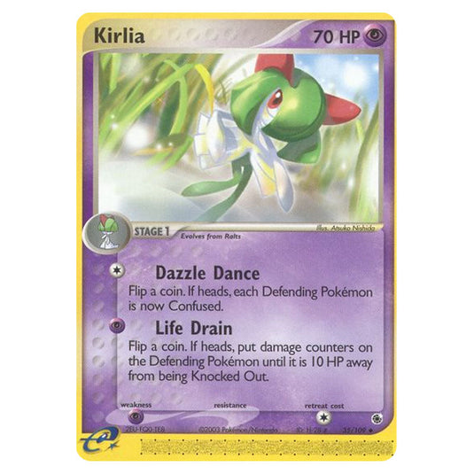 Kirlia 35 card from the Pokemon set Ruby & Sapphire