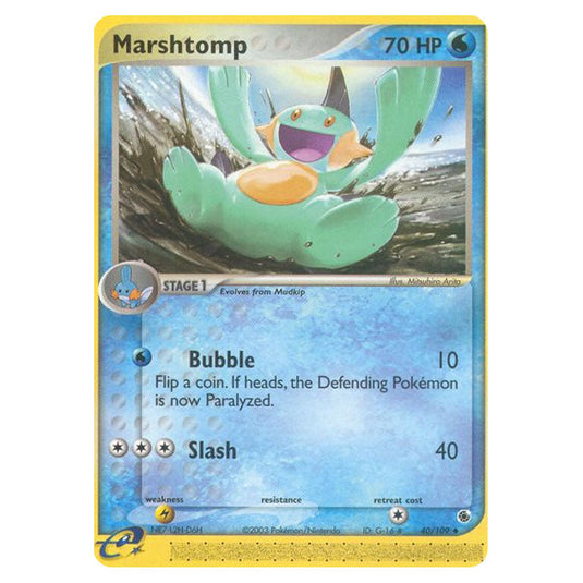 Marshtomp 40 card from the Pokemon set Ruby & Sapphire