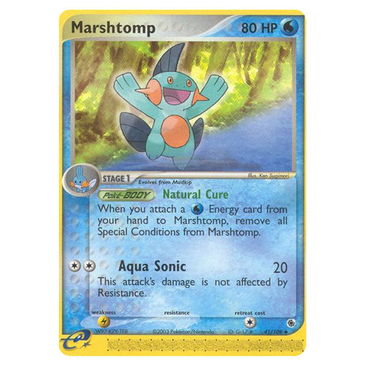 Marshtomp 41 card from the Pokemon set Ruby & Sapphire