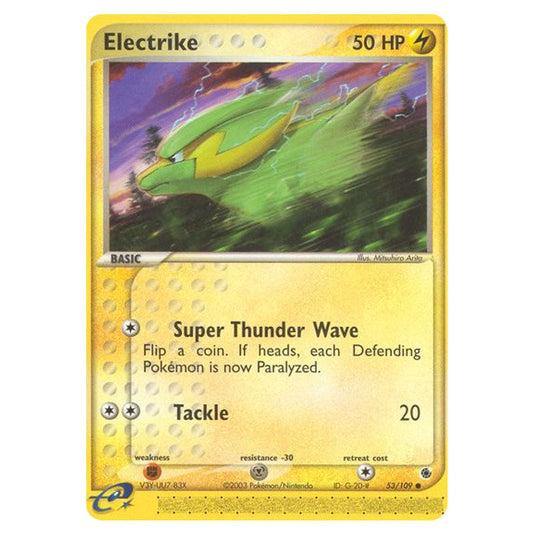Electrike 53 card from the Pokemon set Ruby & Sapphire