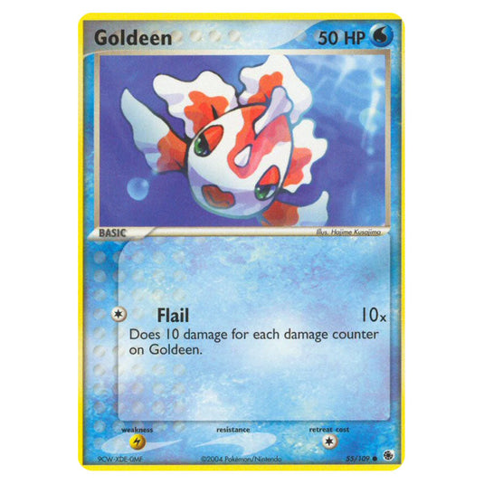Goldeen 55 card from the Pokemon set Ruby & Sapphire