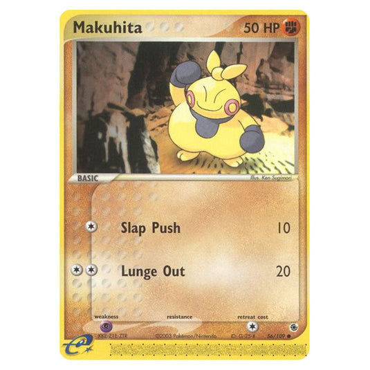 Makuhita 56 card from the Pokemon set Ruby & Sapphire
