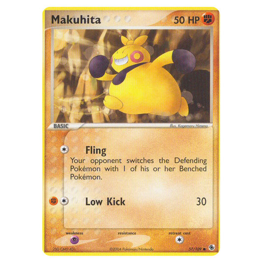 Makuhita 57 card from the Pokemon set Ruby & Sapphire