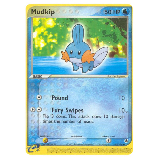 Mudkip 60 card from the Pokemon set Ruby & Sapphire