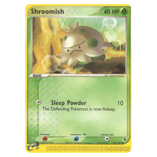 Shroomish 69 card from the Pokemon set Ruby & Sapphire