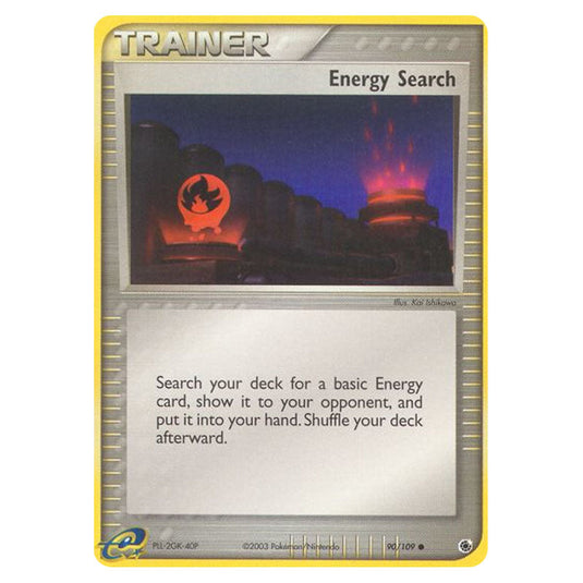 Energy Search 90 card from the Pokemon set Ruby & Sapphire