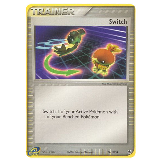 Switch 92 card from the Pokemon set Ruby & Sapphire