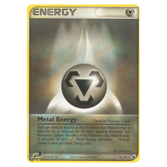 Metal Energy 94 card from the Pokemon set Ruby & Sapphire