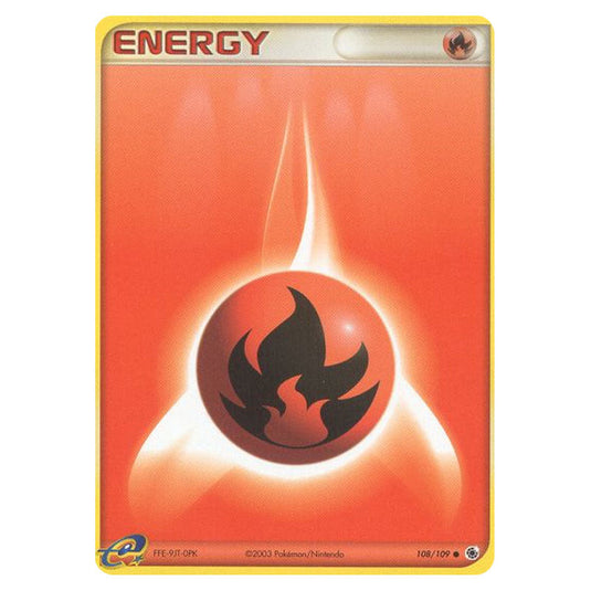 Fire Energy 108 card from the Pokemon set Ruby & Sapphire