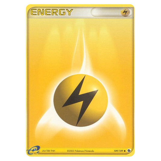 Lightning Energy 109 card from the Pokemon set Ruby & Sapphire