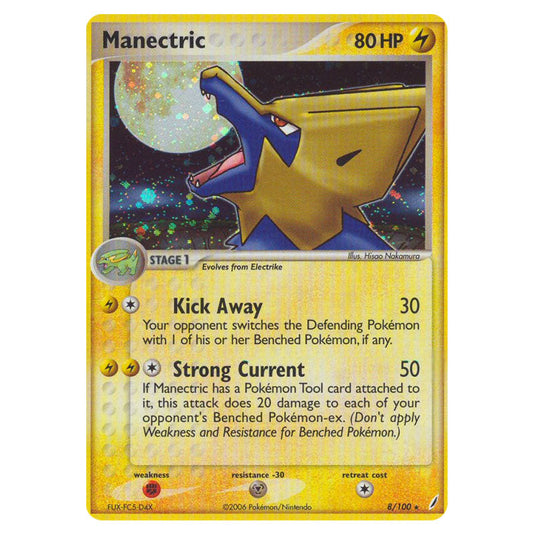 Manectric 8 card from the Pokemon set Crystal Guardians